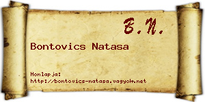 Bontovics Natasa névjegykártya